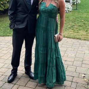 O.P.T Teal Strapless Dress